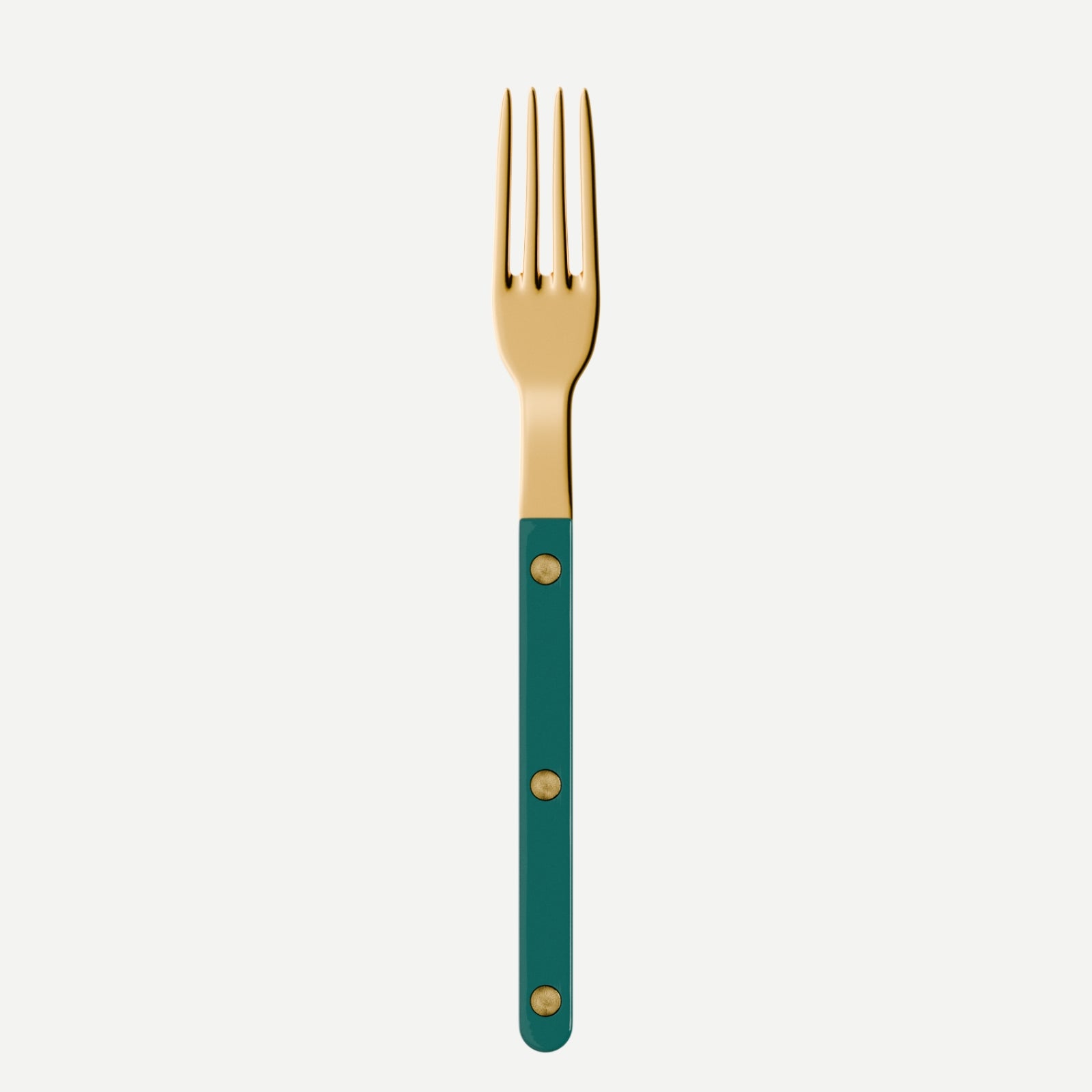 Bistrot Gold Solid, Aquamarine - Small fork