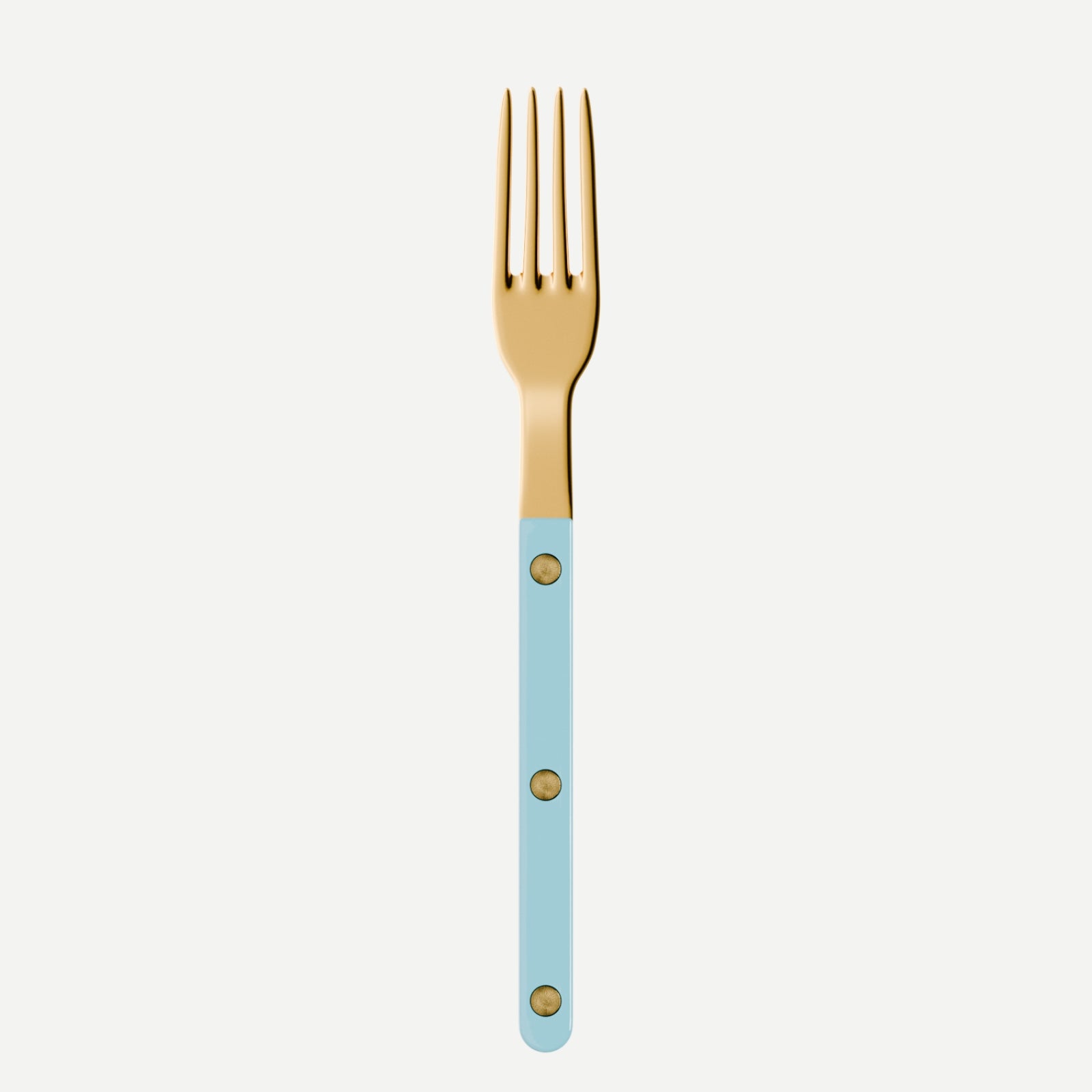 Bistrot Gold color Solid, Pastel blue - Small fork