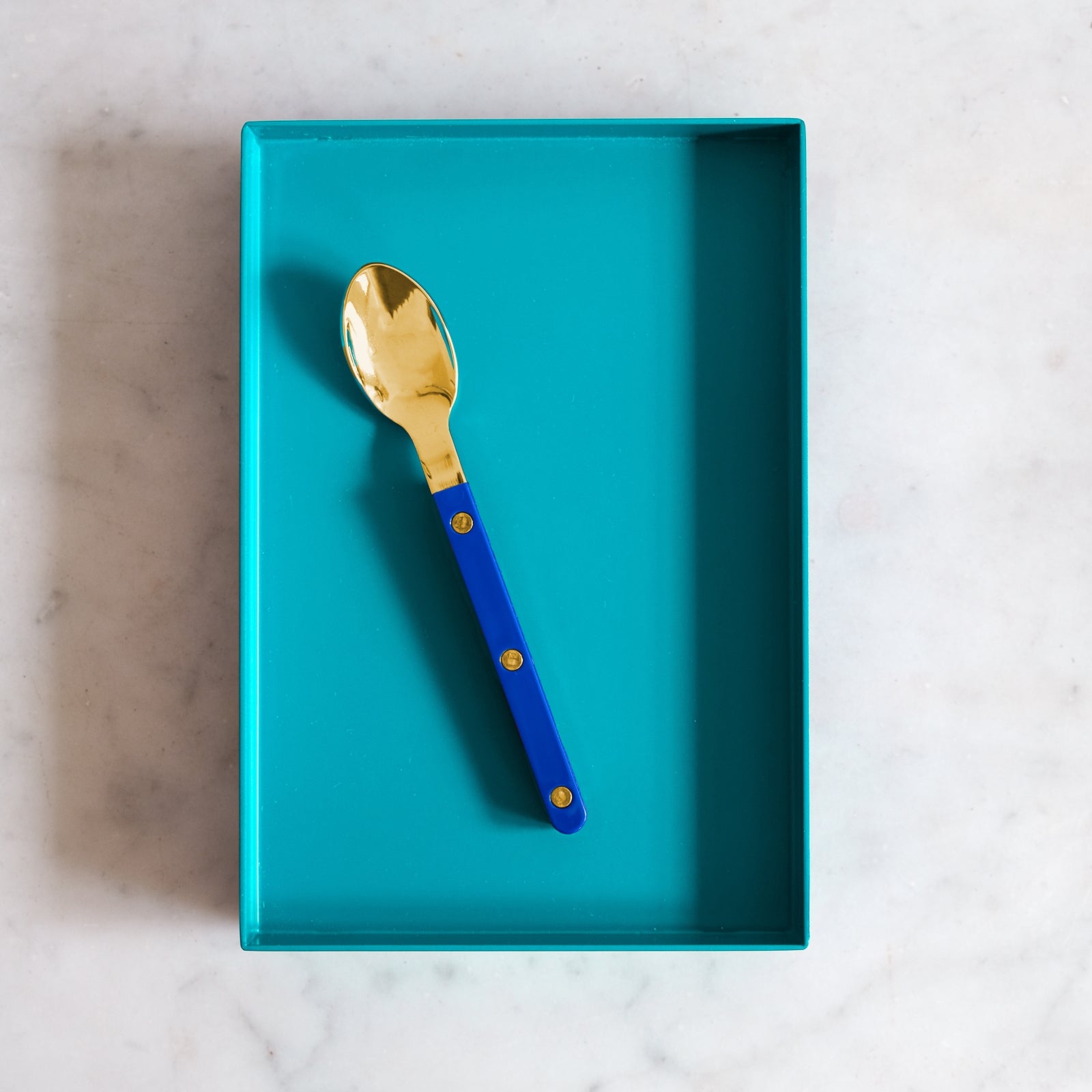 Bistrot Gold Solid, Lapis blue - Espresso spoon