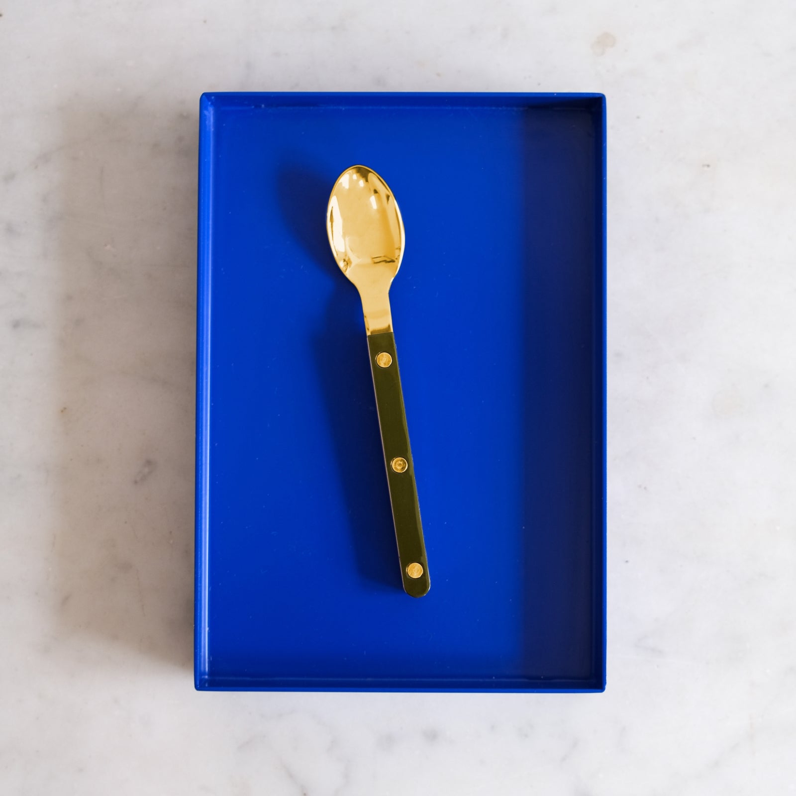 Bistrot Gold Solid, Green fern - Espresso spoon