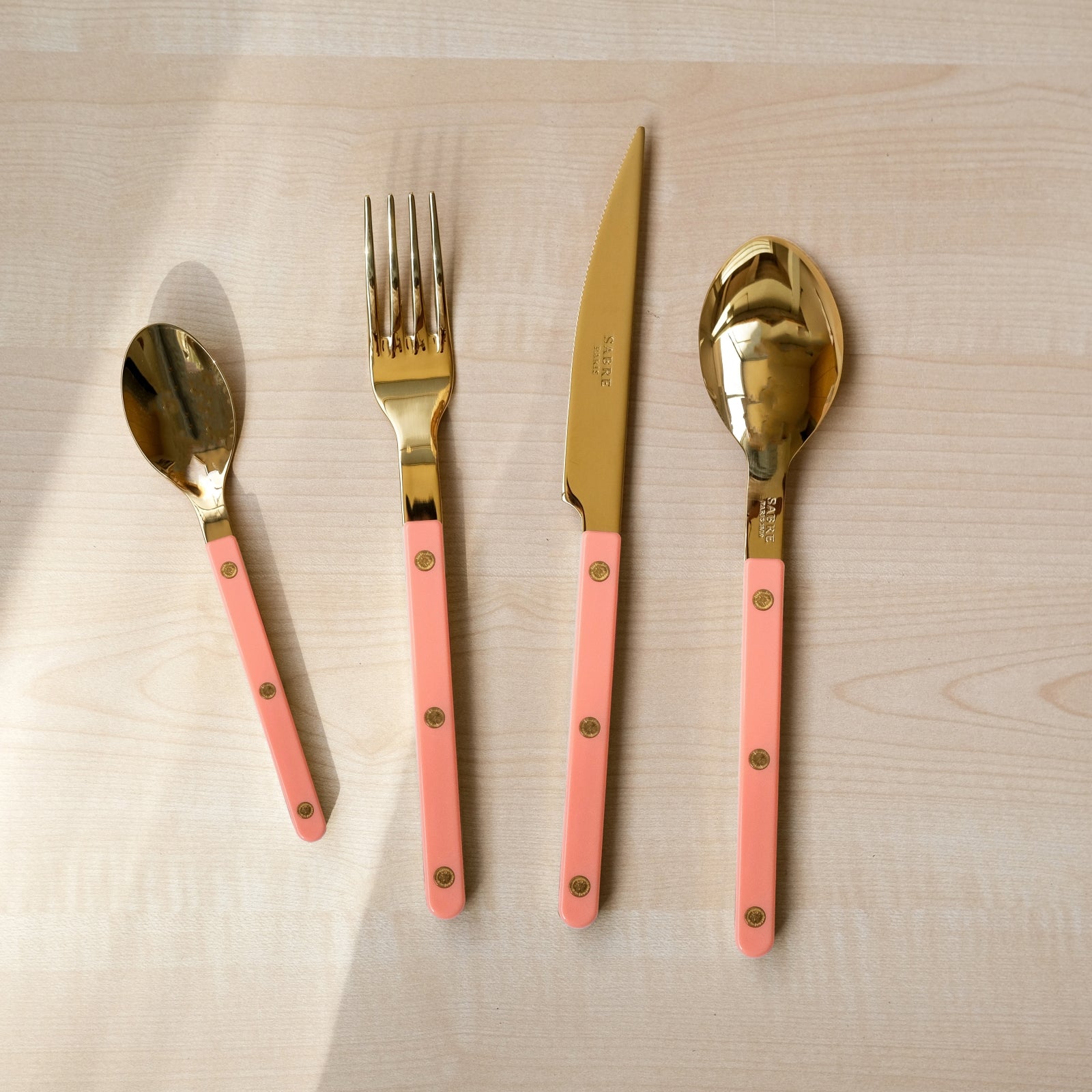 Bistrot Gold Solid, Nude Pink - 32 pieces cutlery set