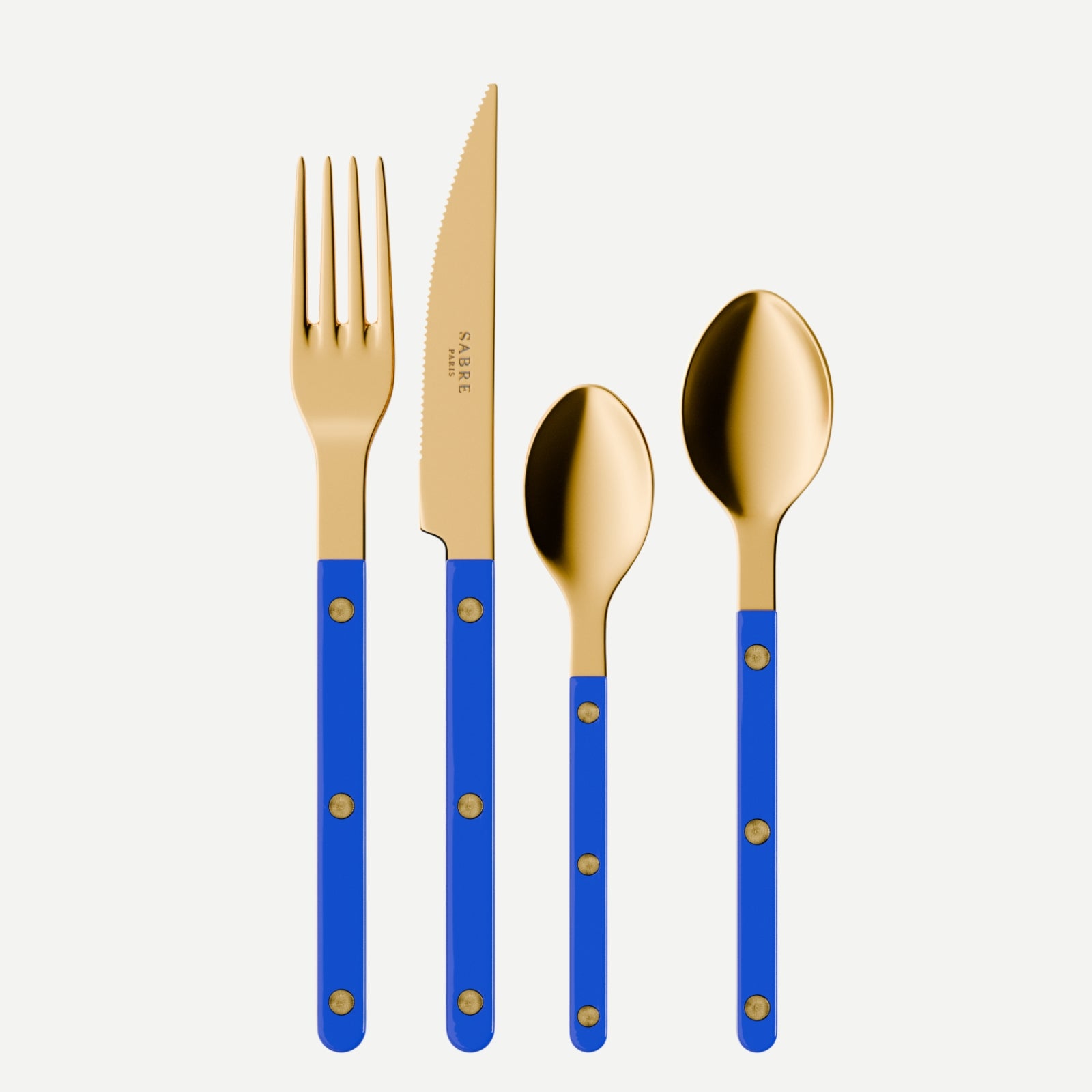 Bistrot Gold Solid, Lapis blue - 24 pieces cutlery set