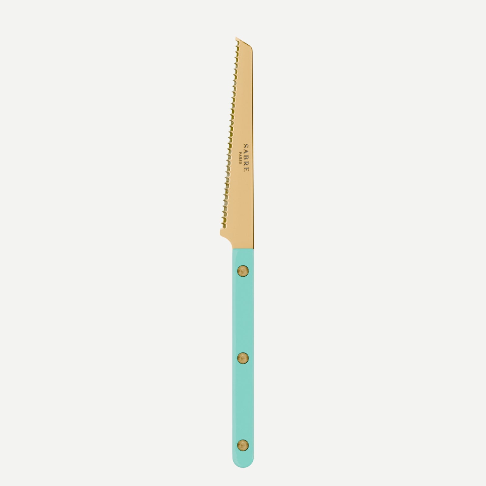 Bistrot Gold Solid, Turquoise - Tomato knife