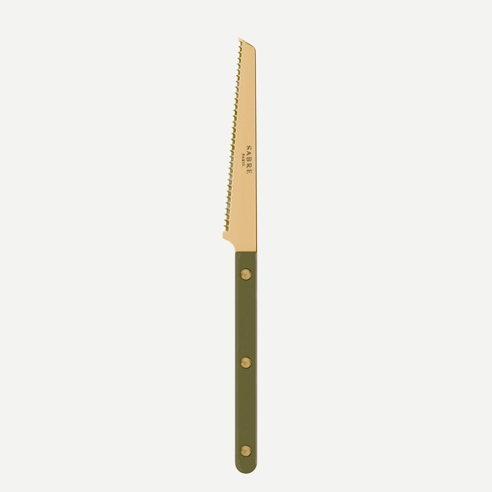 Bistrot Gold Solid, Green fern - Tomato knife