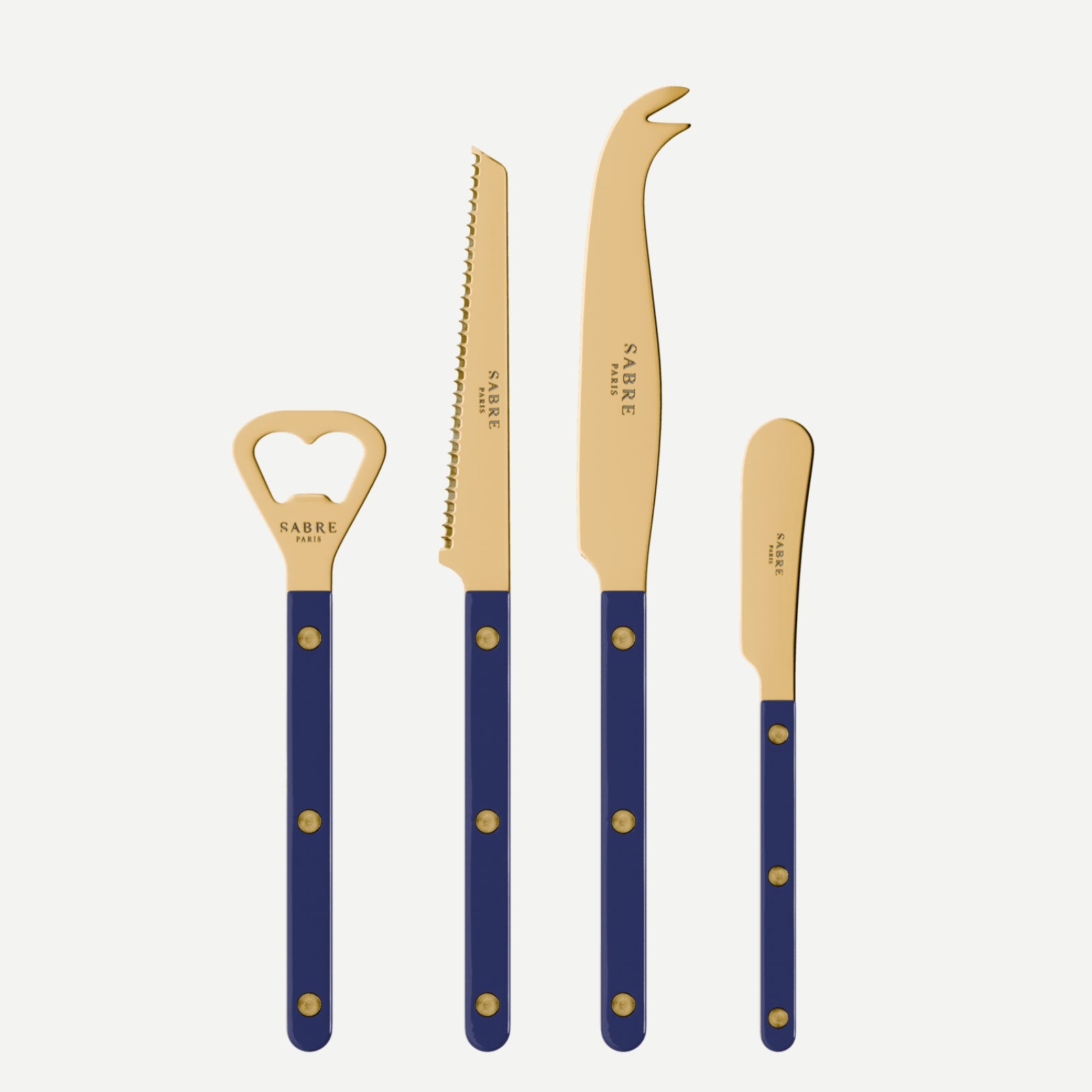 Bistrot Gold Solid, Navy blue - Bistrot aperitif set