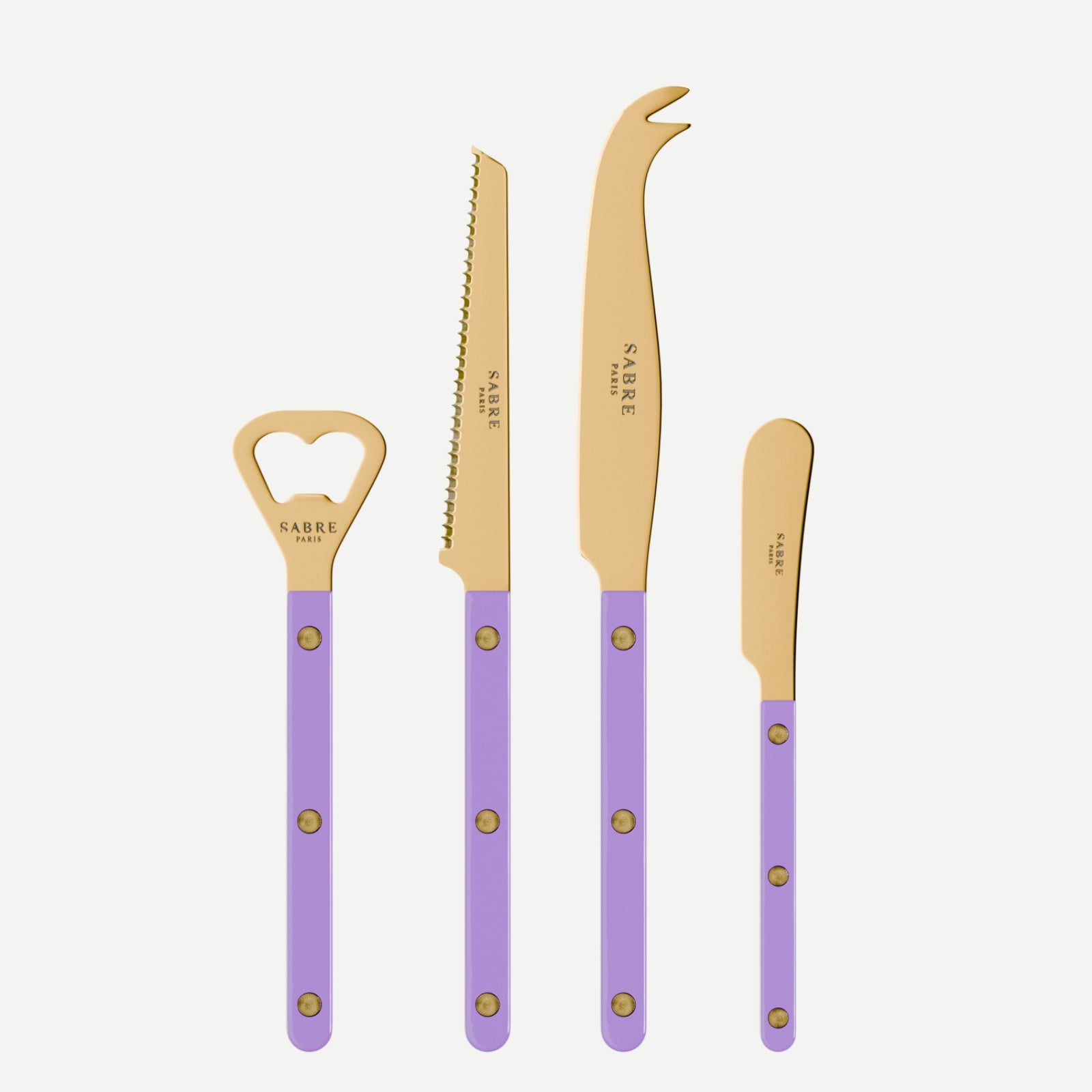 Bistrot Gold Solid, Purple - Bistrot aperitif set