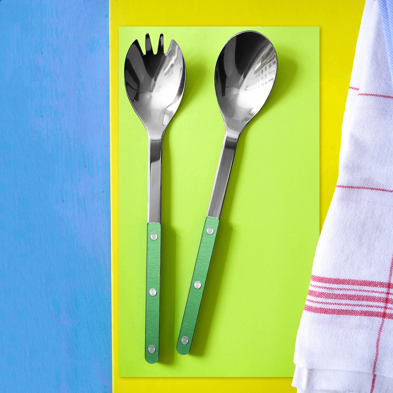Bistrot Pearly, Garden green - Salad cutlery set