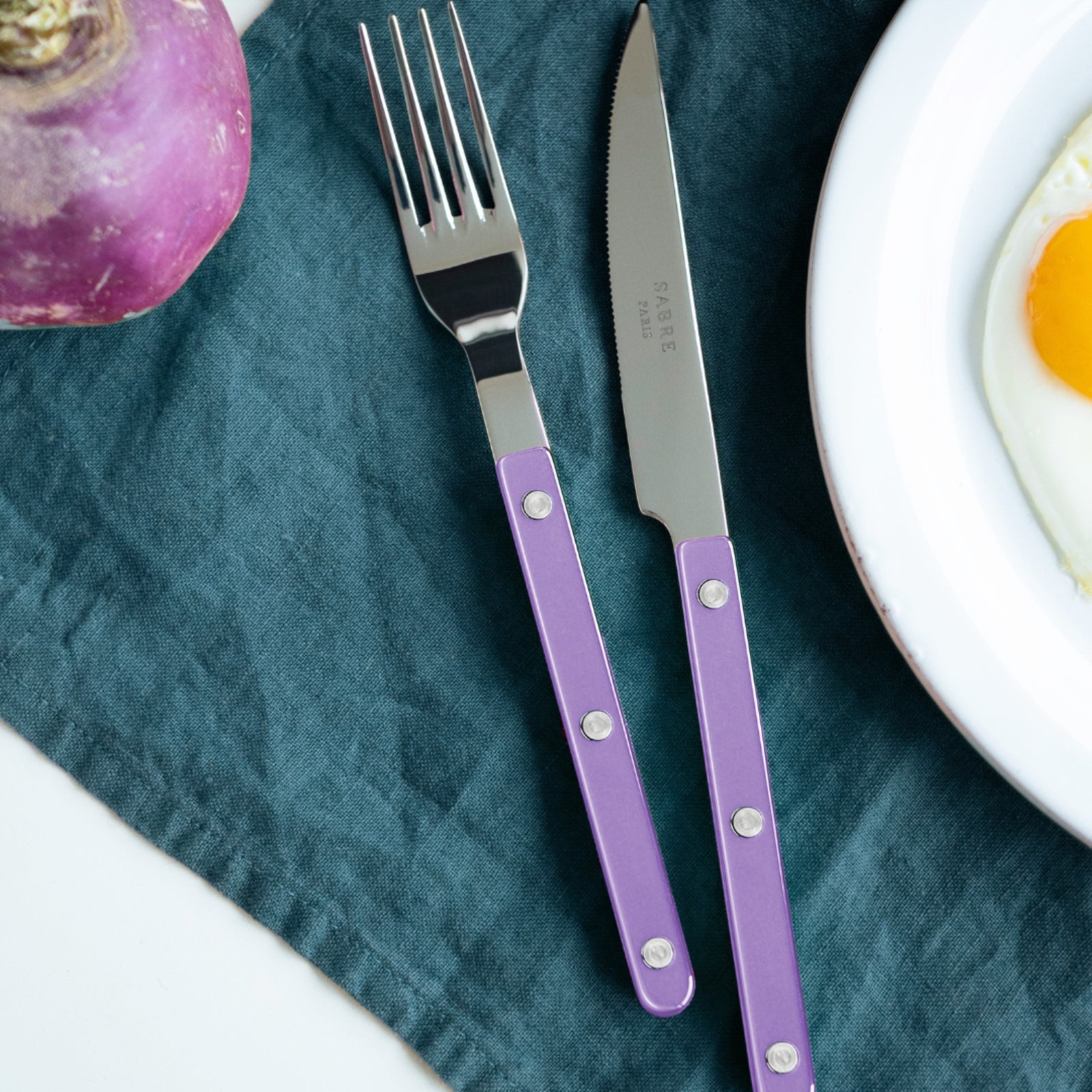 Bistrot Pearly, Lilac - 4 pieces cutlery set