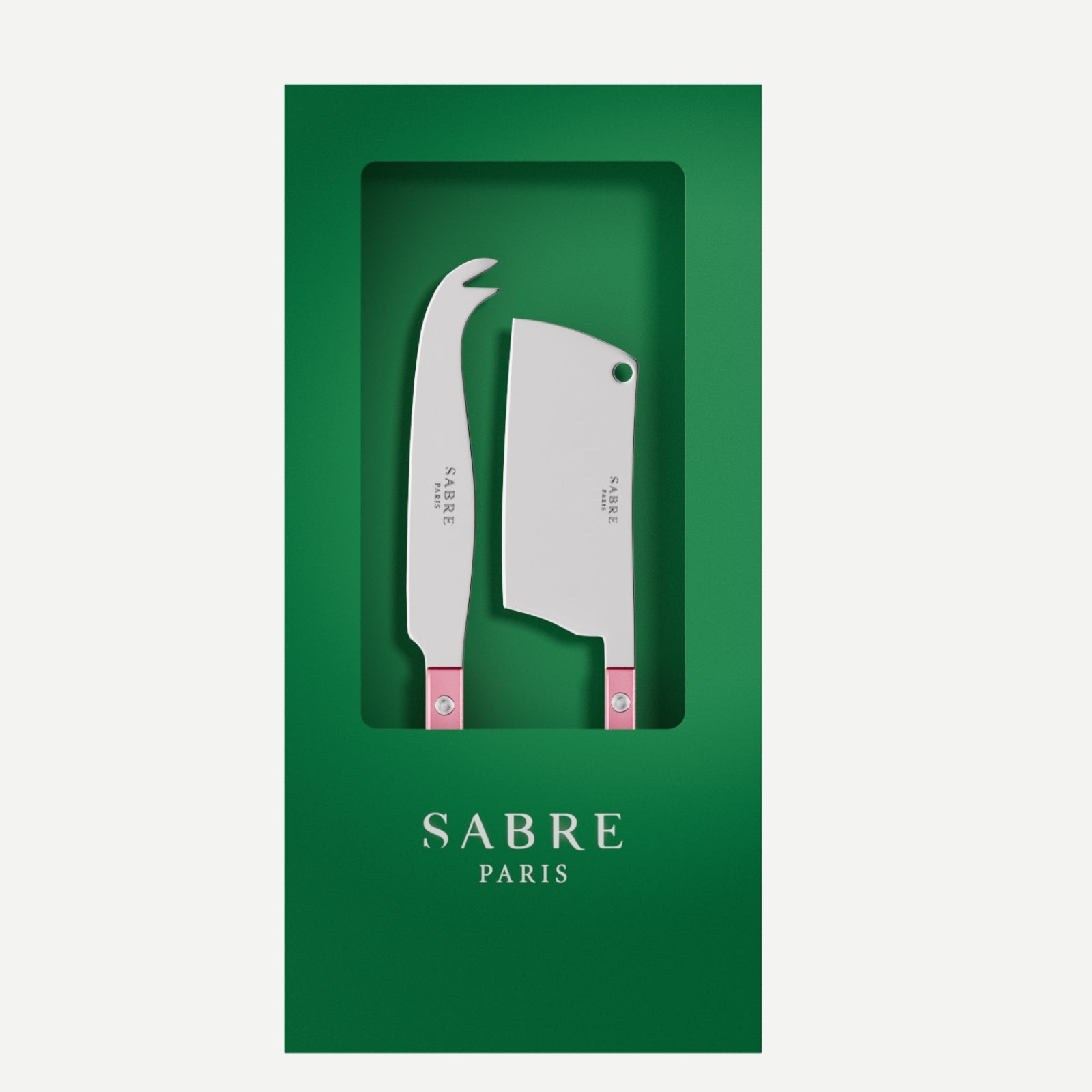 Bistrot Pearly, Soft pink - Box of 2 cheese knives