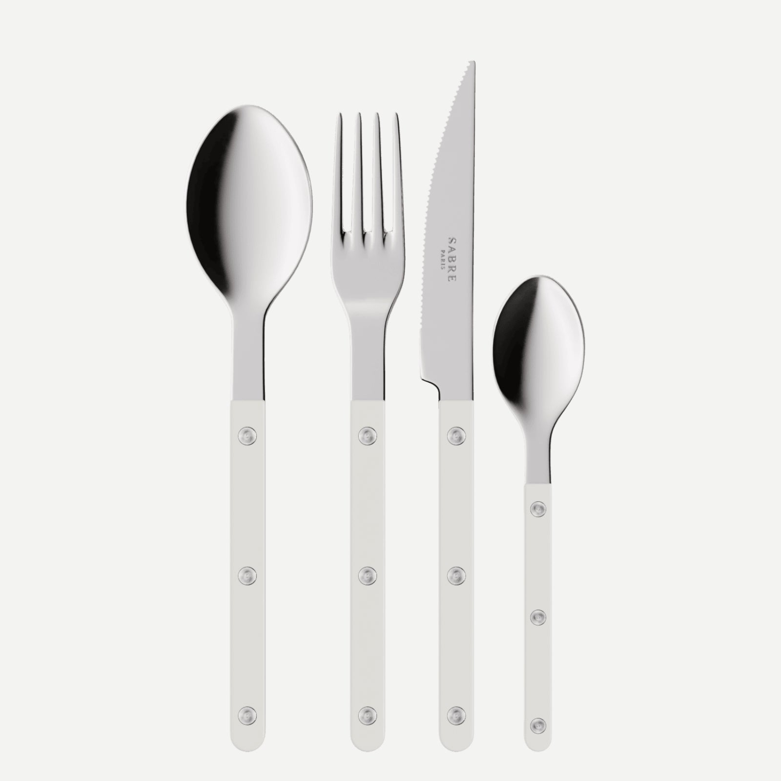 Bistrot Solid, White - 4 pieces cutlery set