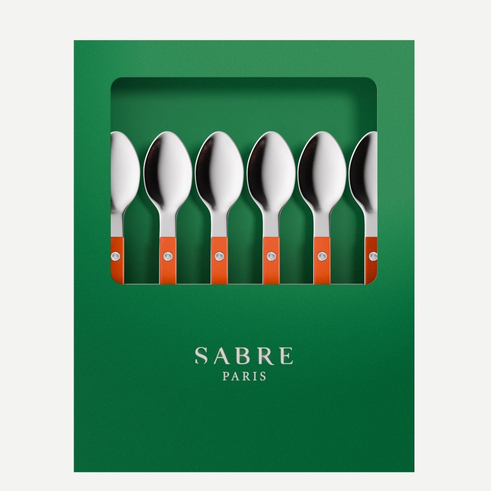 Bistrot Solid, Orange - Box of 6 espresso spoons