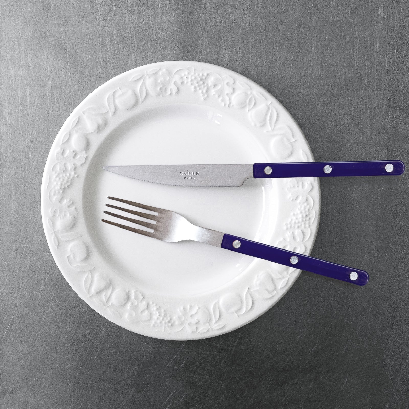 Bistrot Vintage Uni,Bleu marine