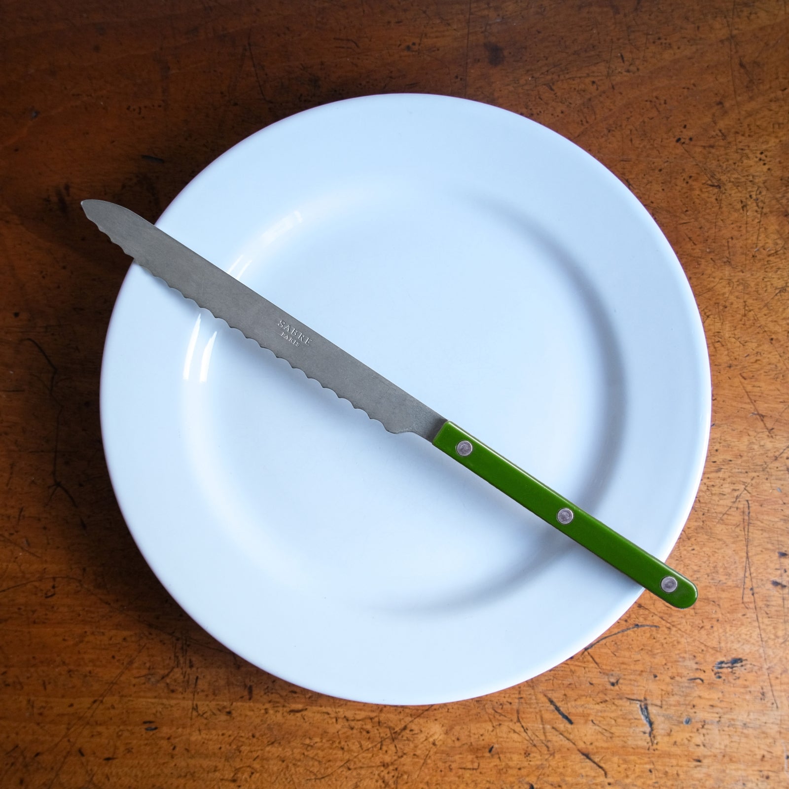 Bistrot Vintage Solid, Green - Bread knife