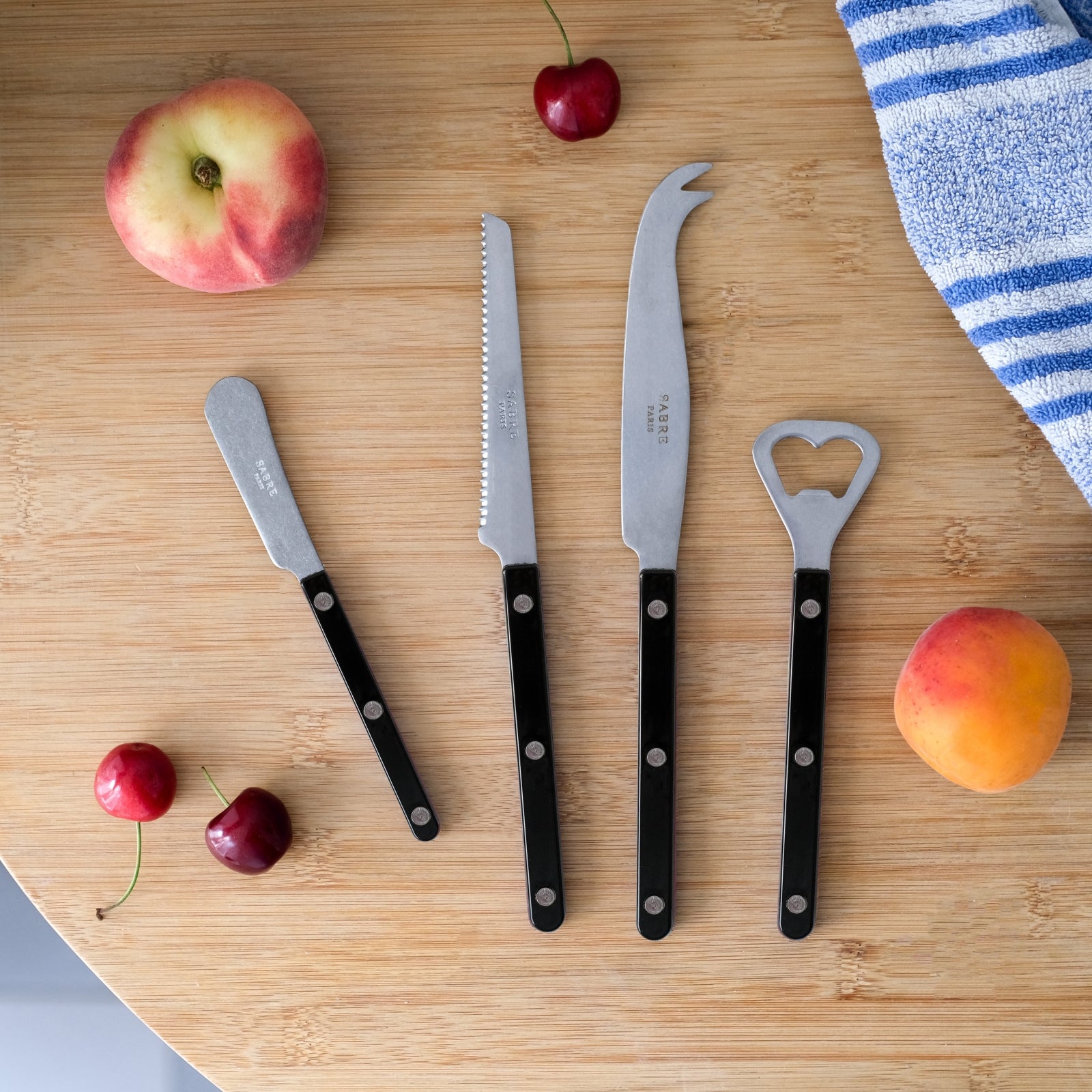 Bistrot Vintage Solid, Black - Box of Aperitif Set