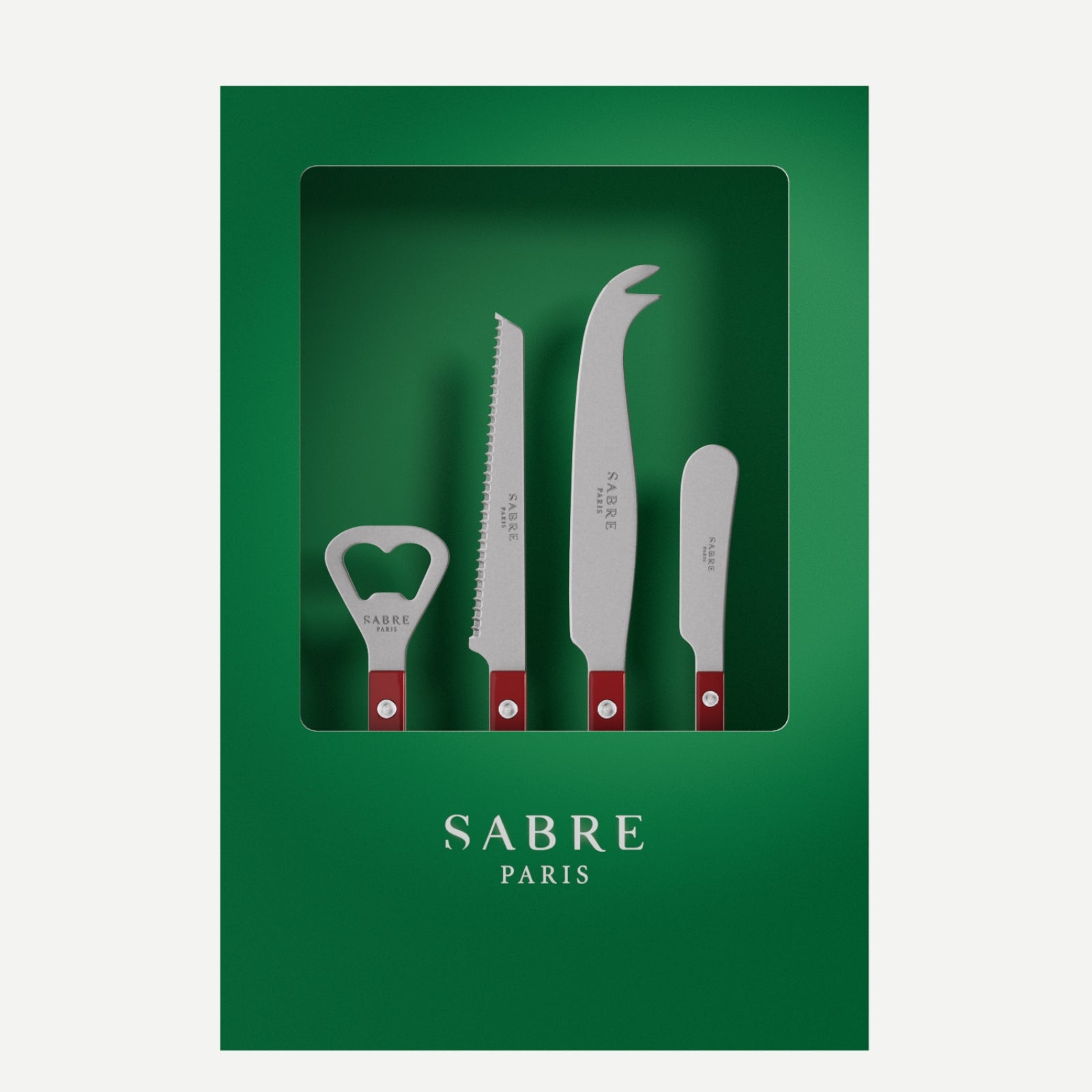 Bistrot Vintage Solid, Burgundy - Box of Aperitif Set