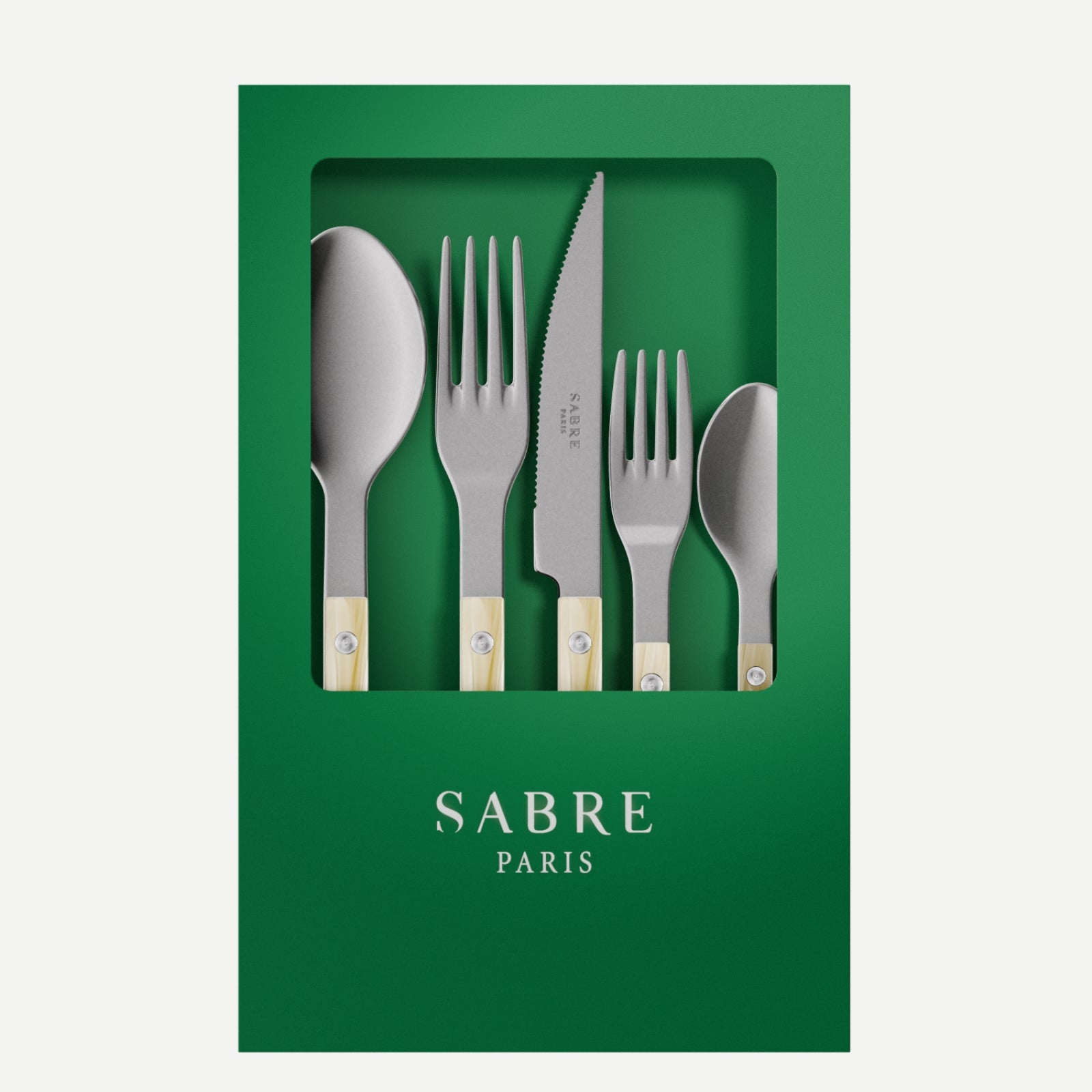 Bistrot Vintage Horn, Faux Horn - Box of 5 pieces cutlery set