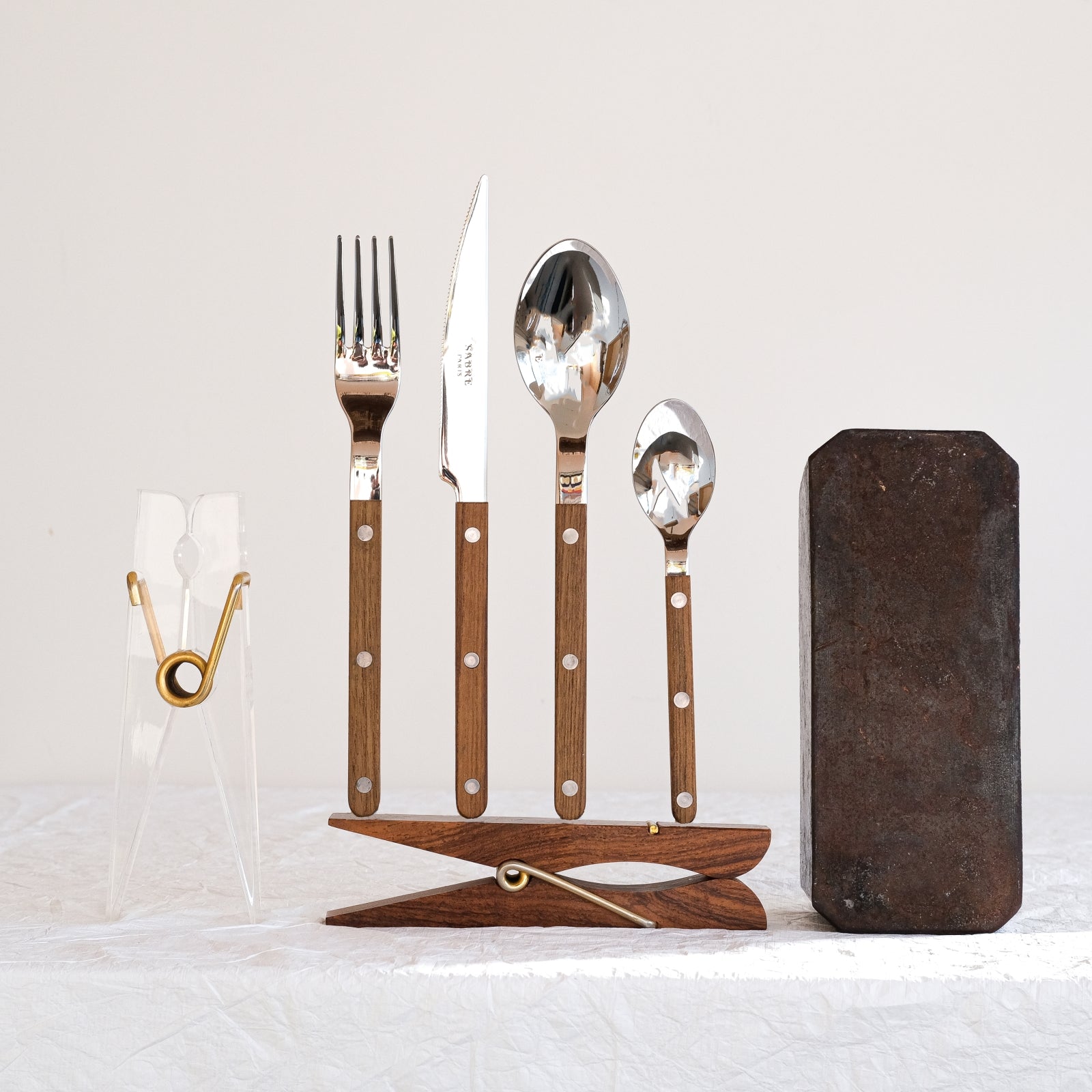 Bistrot Teak, Teak - Box of 5 pieces cutlery set