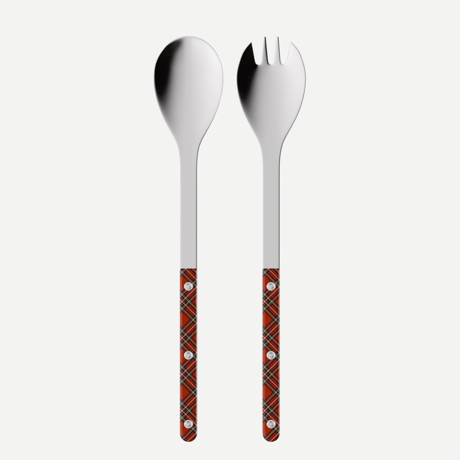 Bistrot Tartan, Red - Salad cutlery set