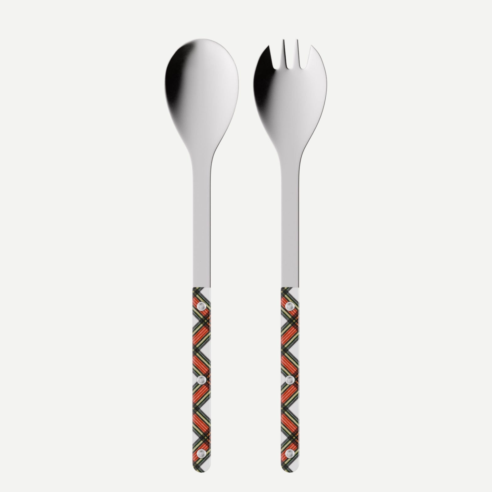 Bistrot Tartan, White - Salad cutlery set