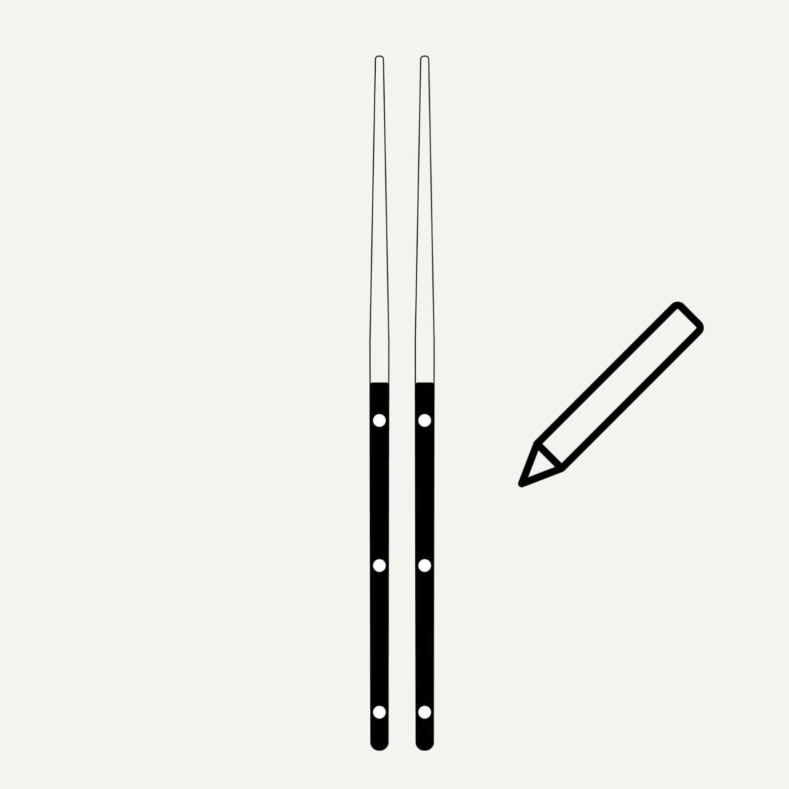 BISTROT SOLID/SOLID, MIX - Pair of chopsticks