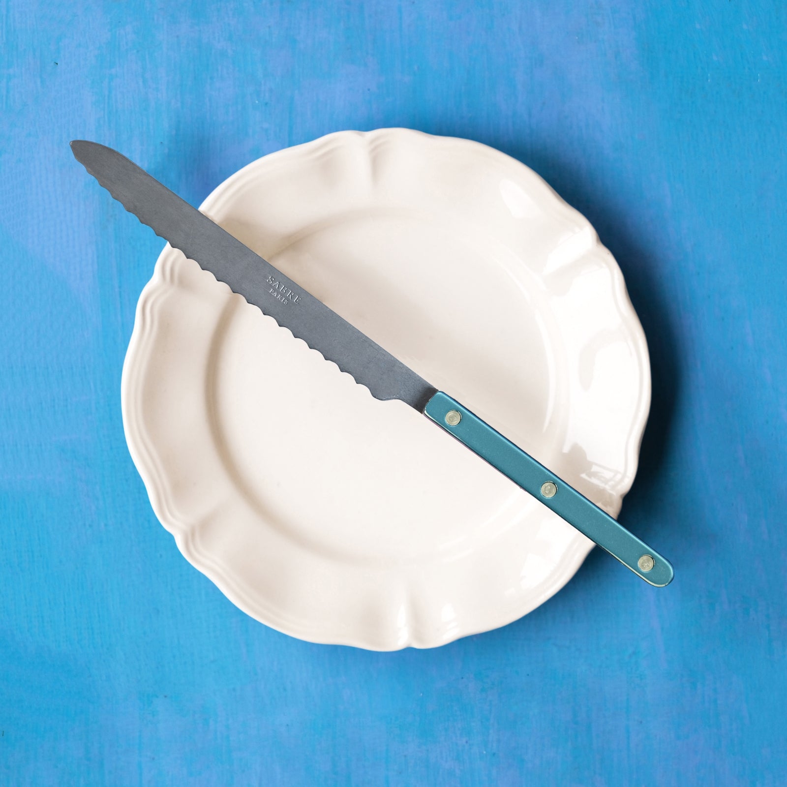 Bistrot Vintage Pearly, Turquoise - Bread knife