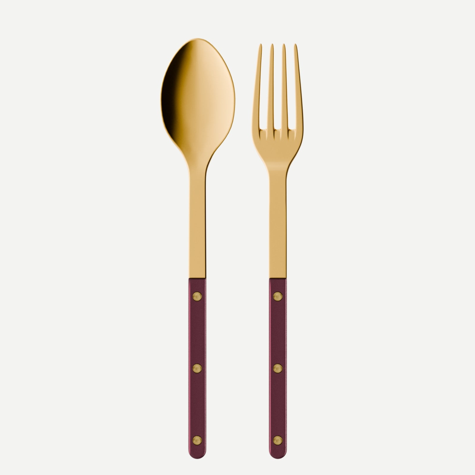 Bistrot Gold Pearly, Aubergine - Serving set