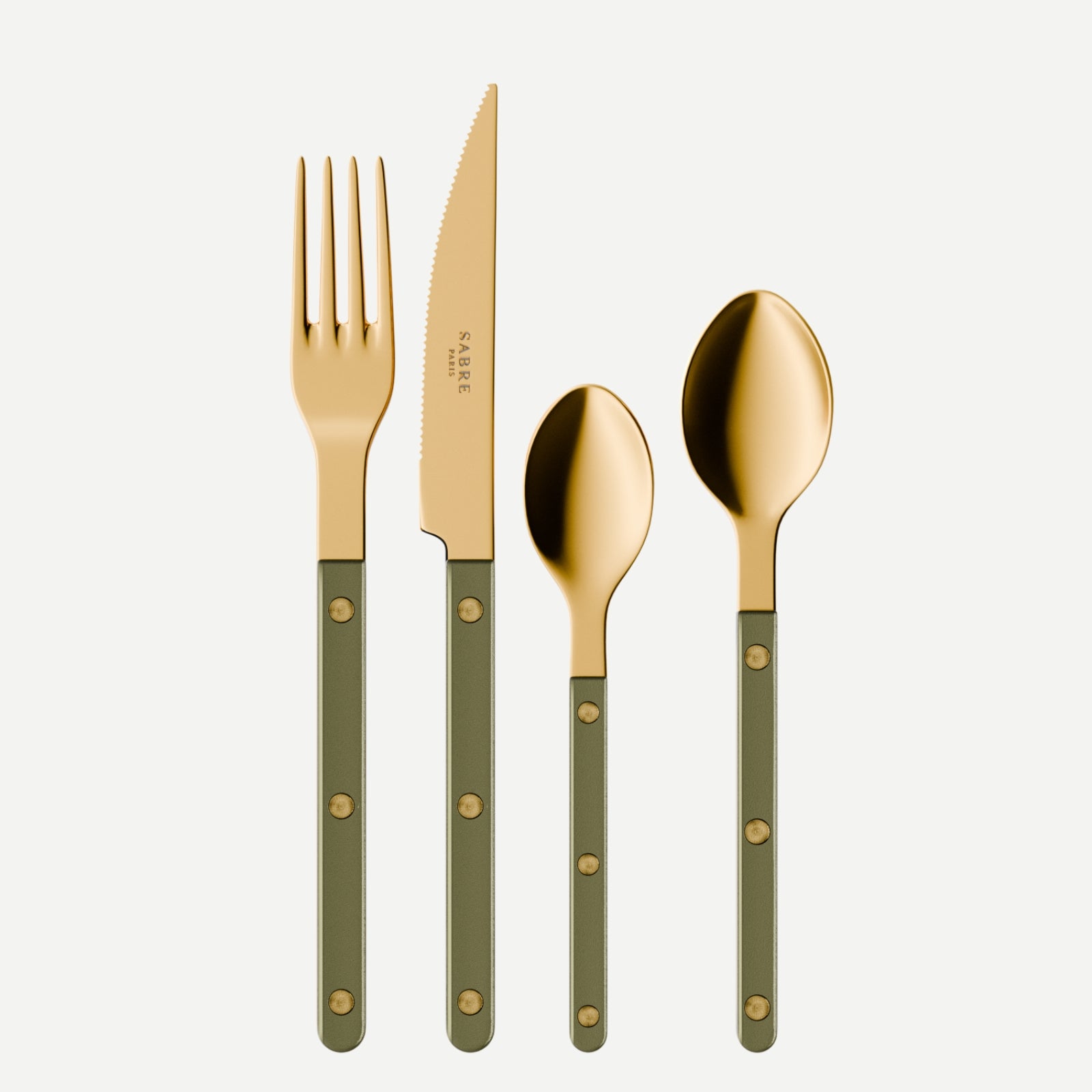 Bistrot Gold Pearly, Olive - 32 pieces cutlery set