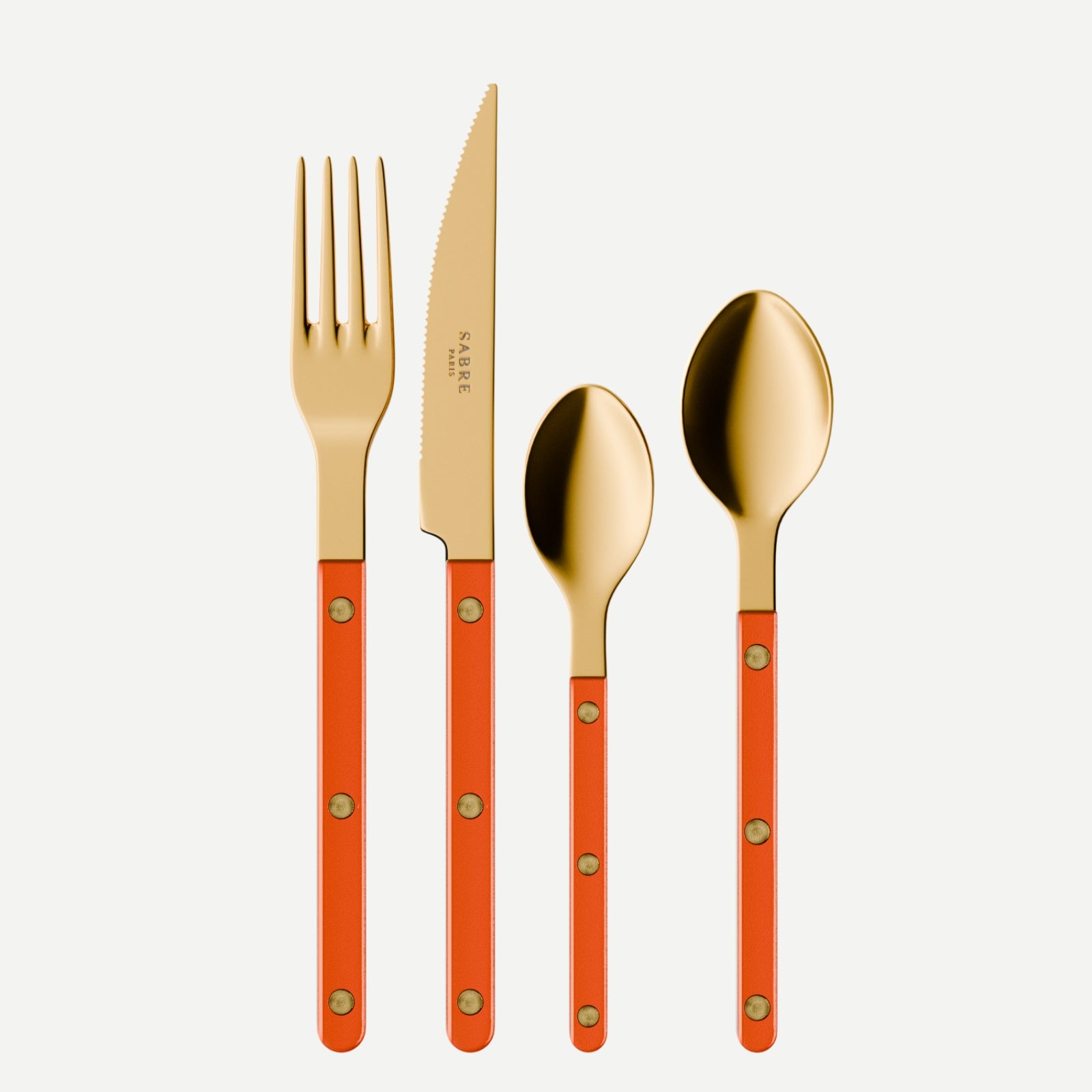 Bistrot Gold Pearly, Orange - 24 pieces cutlery set