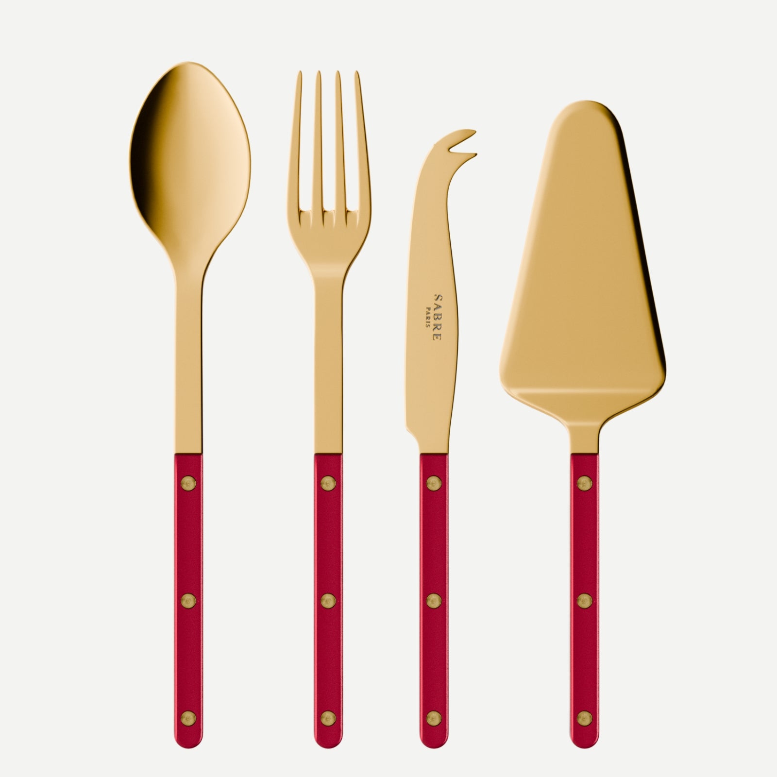 Bistrot Gold Pearly, Red - Set of 4 Bistrot must-have serving pieces