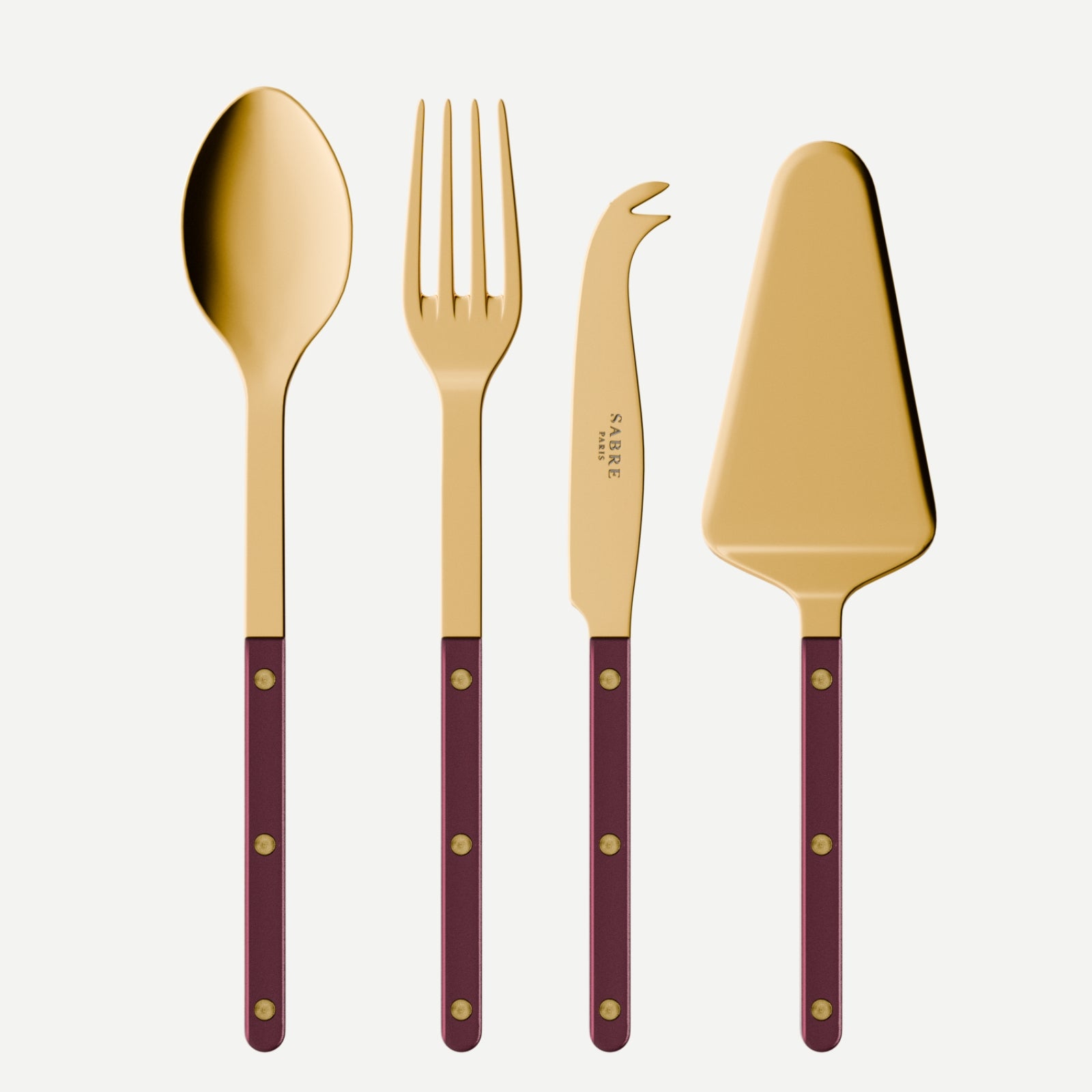 Bistrot Gold Pearly, Aubergine - Set of 4 Bistrot must-have serving pieces