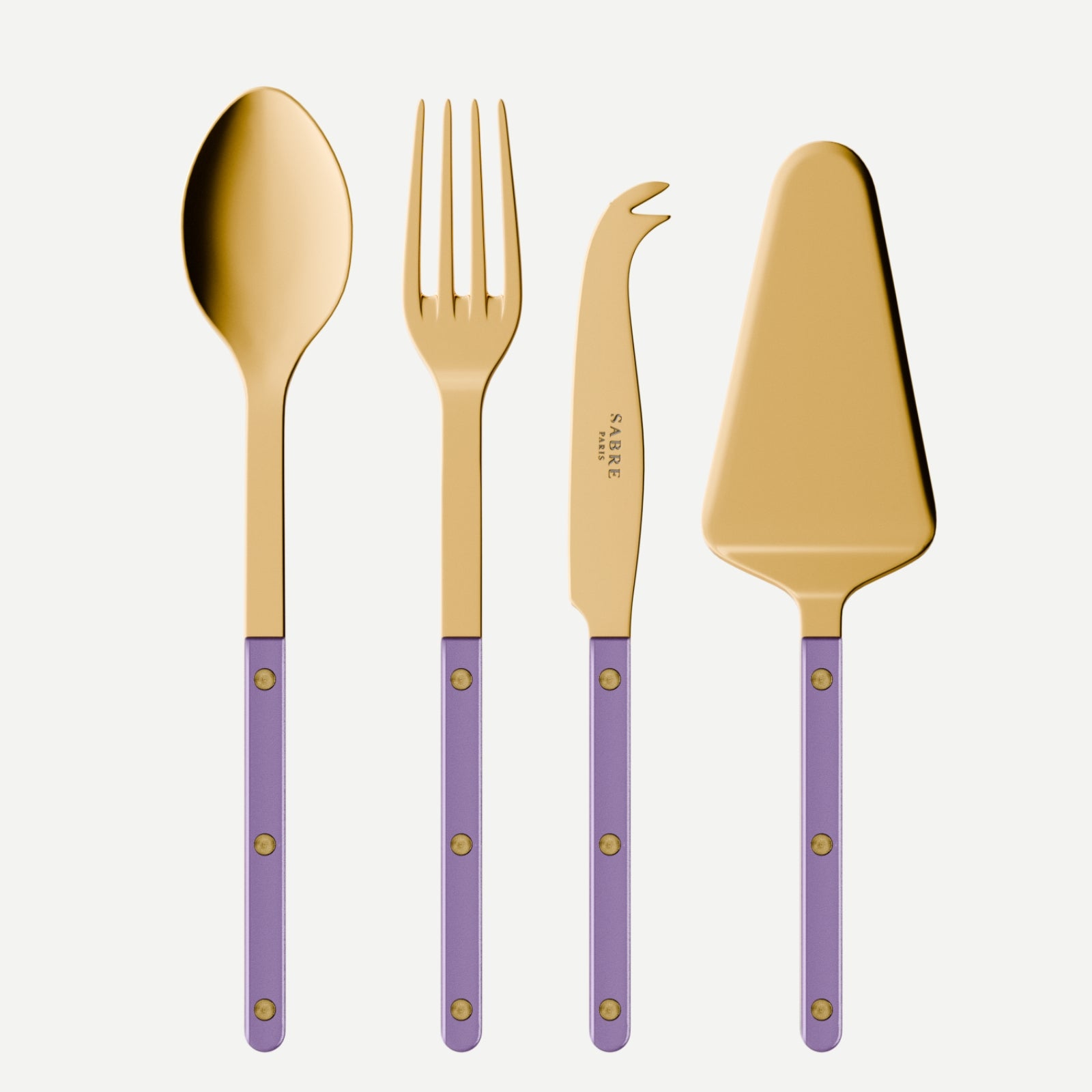 Bistrot Gold Pearly, Purple - Set of 4 Bistrot must-have serving pieces