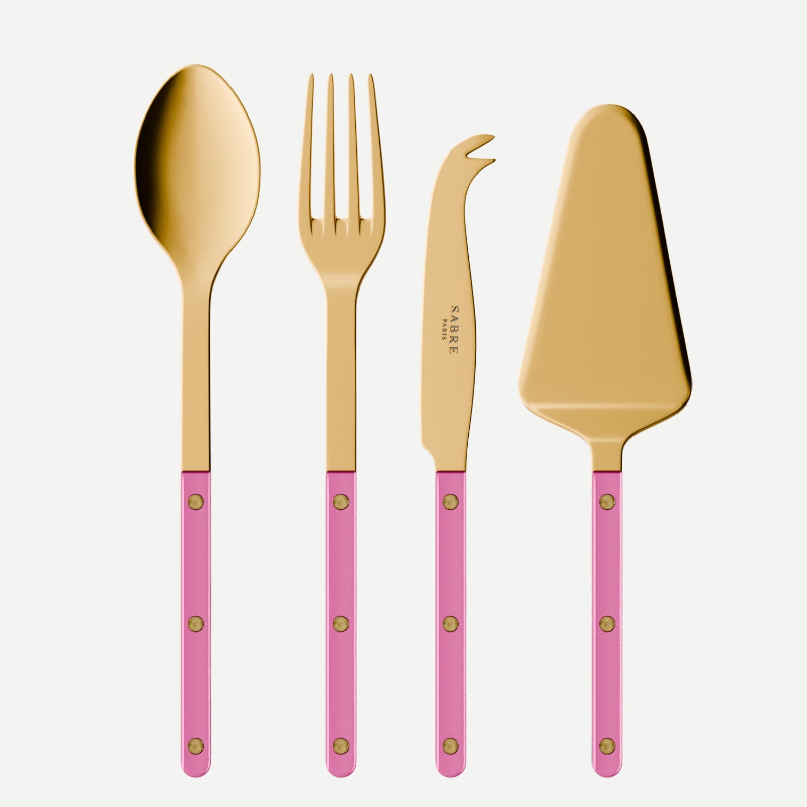 Bistrot Gold Pearly, Pink - Set of 4 Bistrot must-have serving pieces