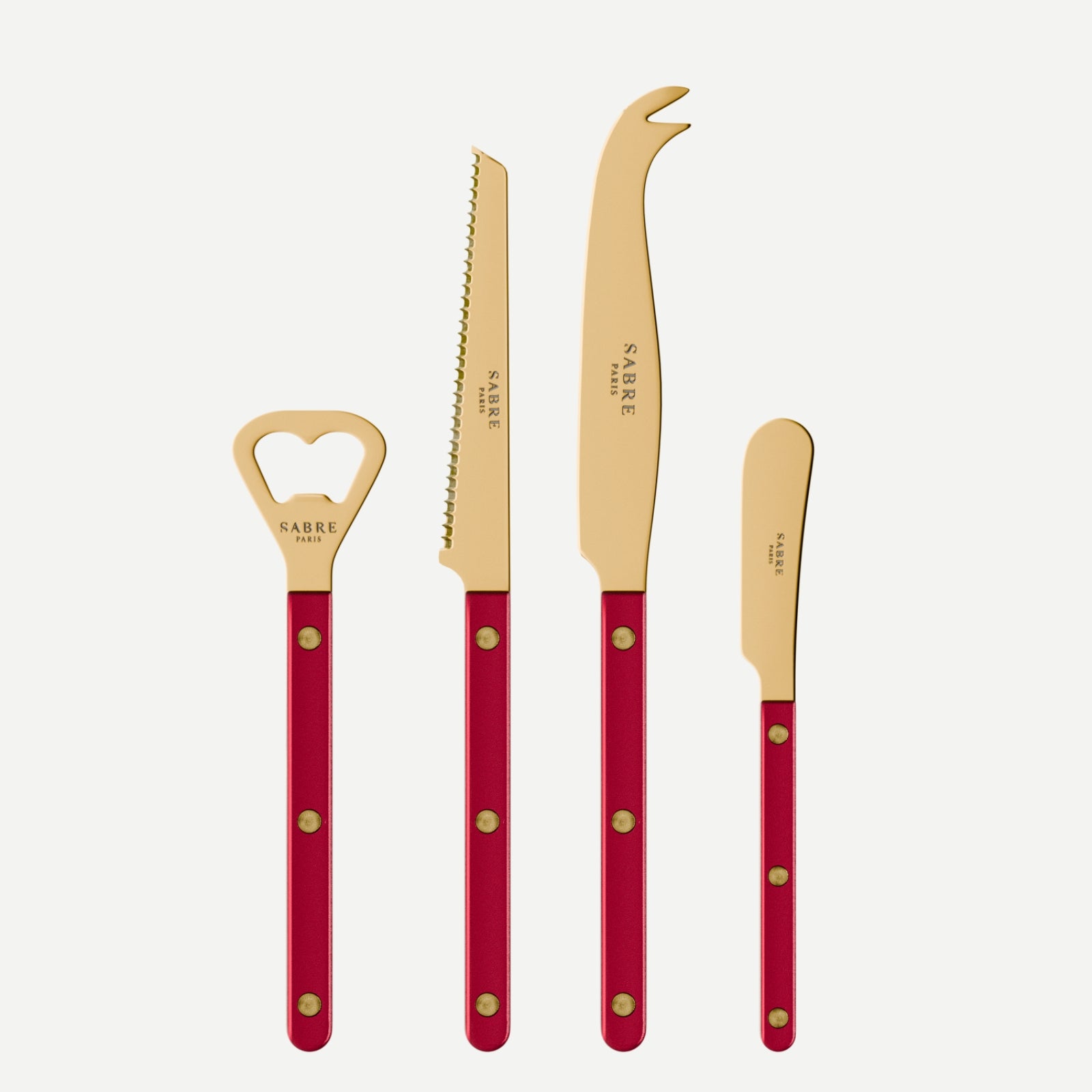 Bistrot Gold Pearly, Red - Bistrot aperitif set