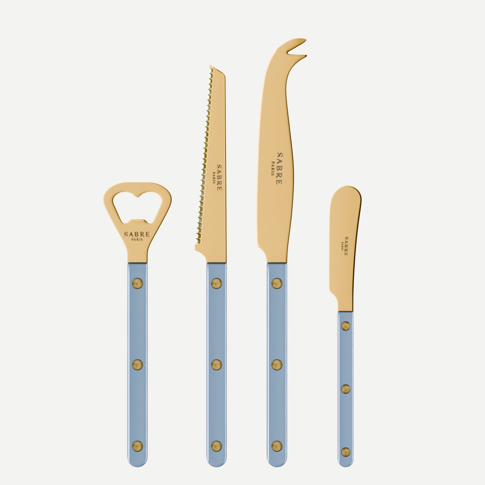 Bistrot Gold Pearly, Light blue - Bistrot aperitif set