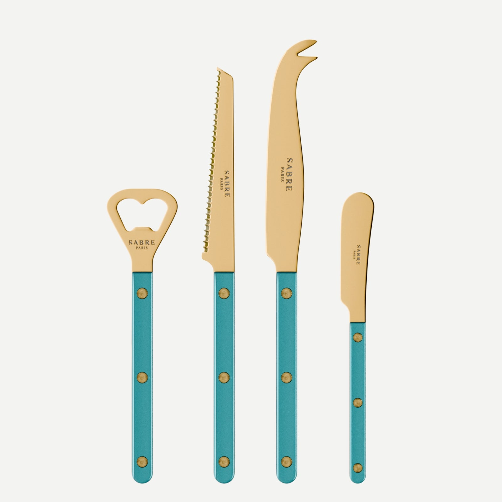 Bistrot Gold Pearly, Turquoise - Bistrot aperitif set
