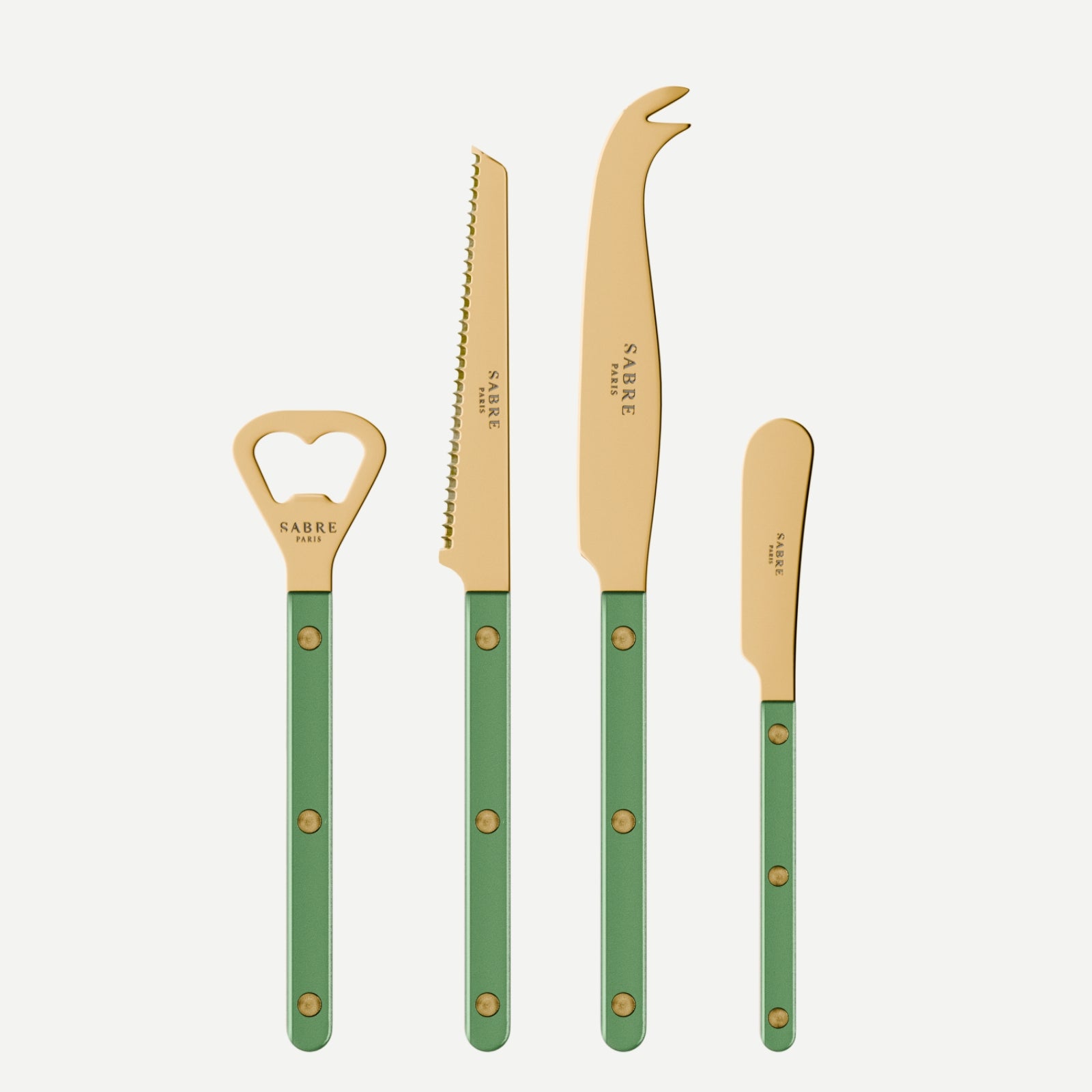 Bistrot Gold Pearly, Garden green - Bistrot aperitif set