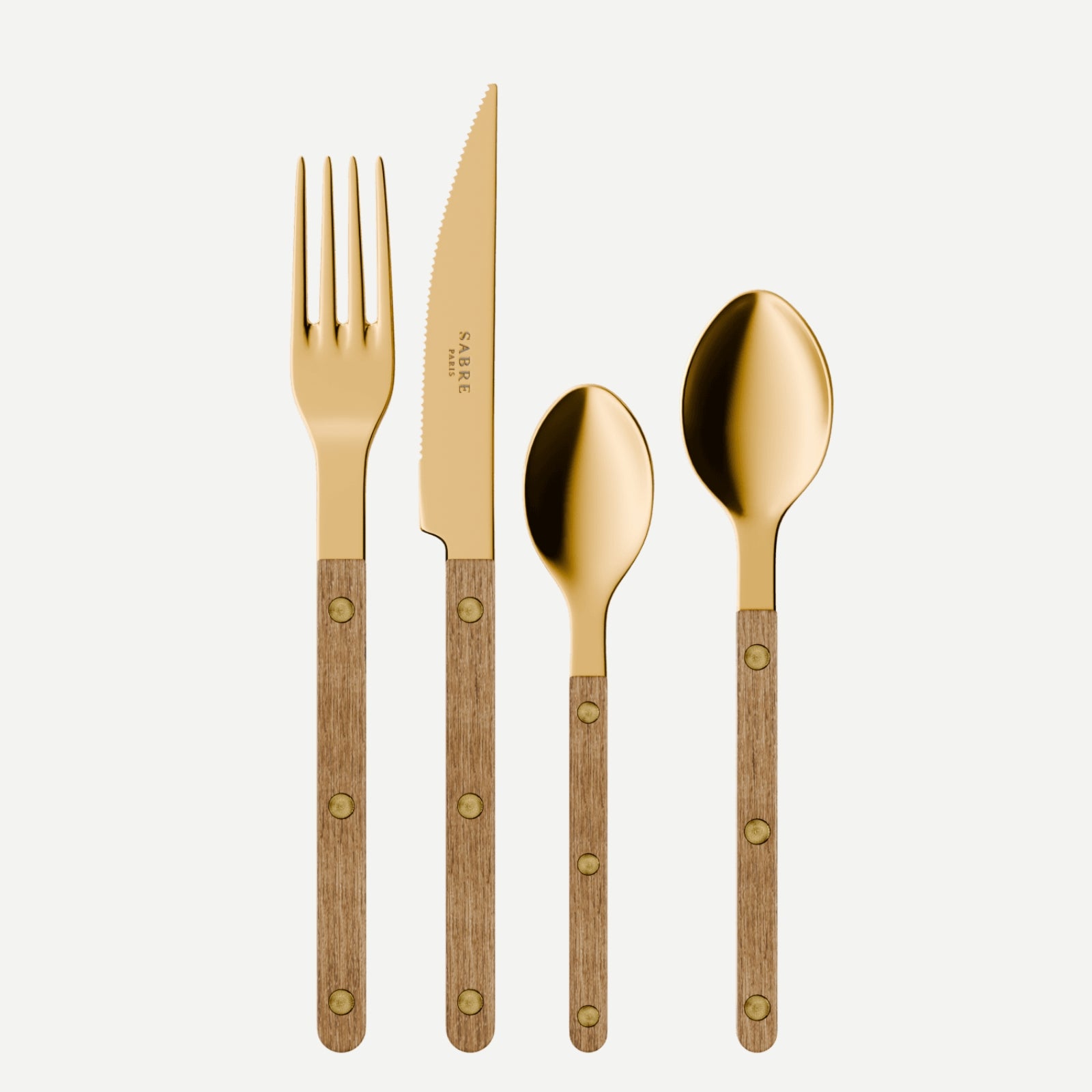 Bistrot Gold Teak, Teak - 32 pieces cutlery set