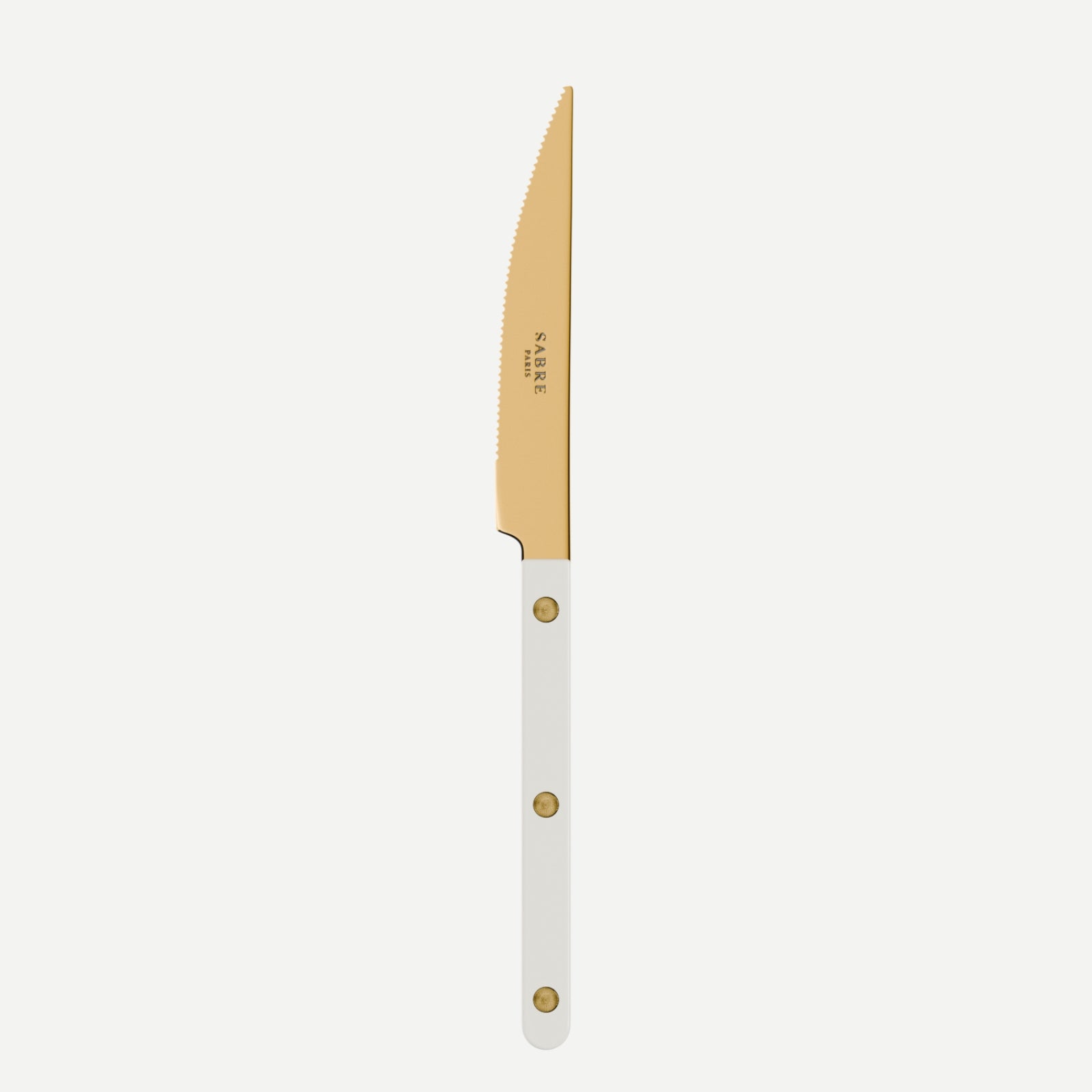 Bistrot Gold Solid, White - Dinner knife