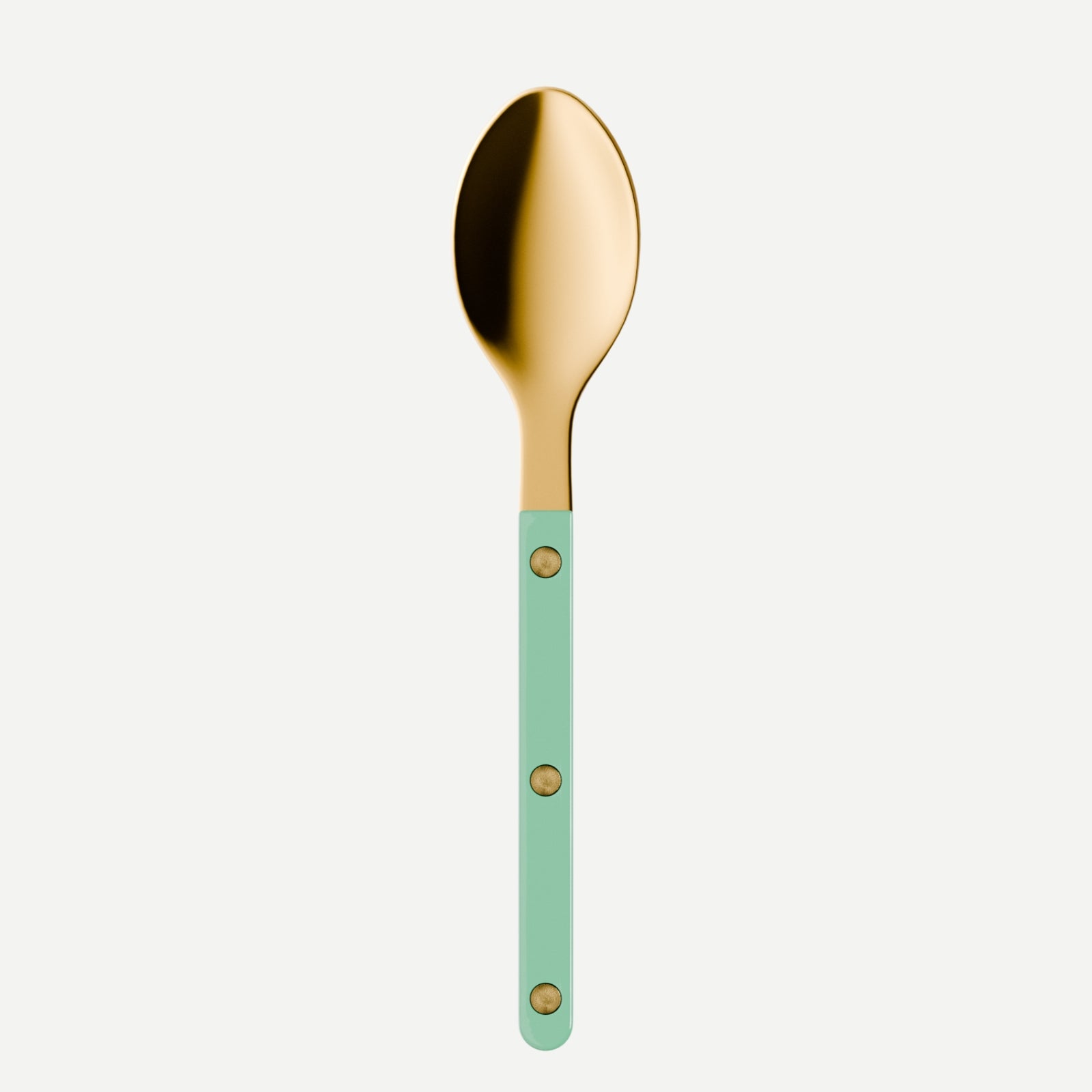 Bistrot Gold color Solid, Pastel green - Teaspoon - Sabre UK