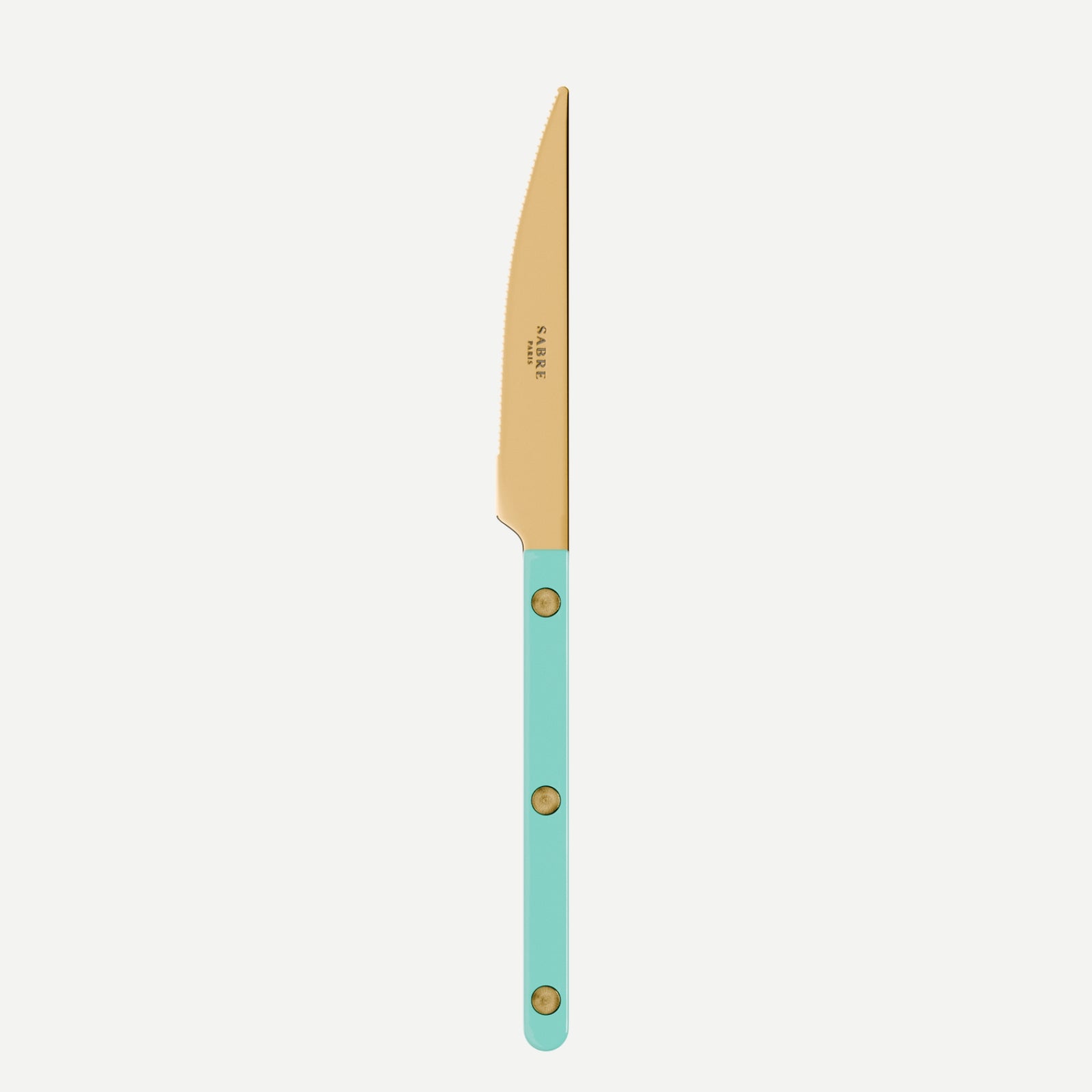 Bistrot Gold Solid, Turquoise - Dessert knife