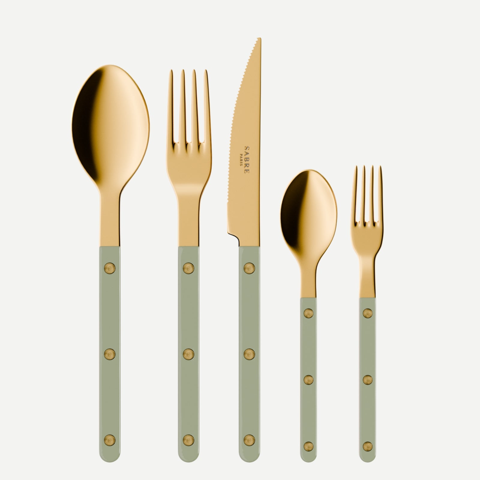 Bistrot Gold Solid, Asparagus - 5 pieces cutlery set
