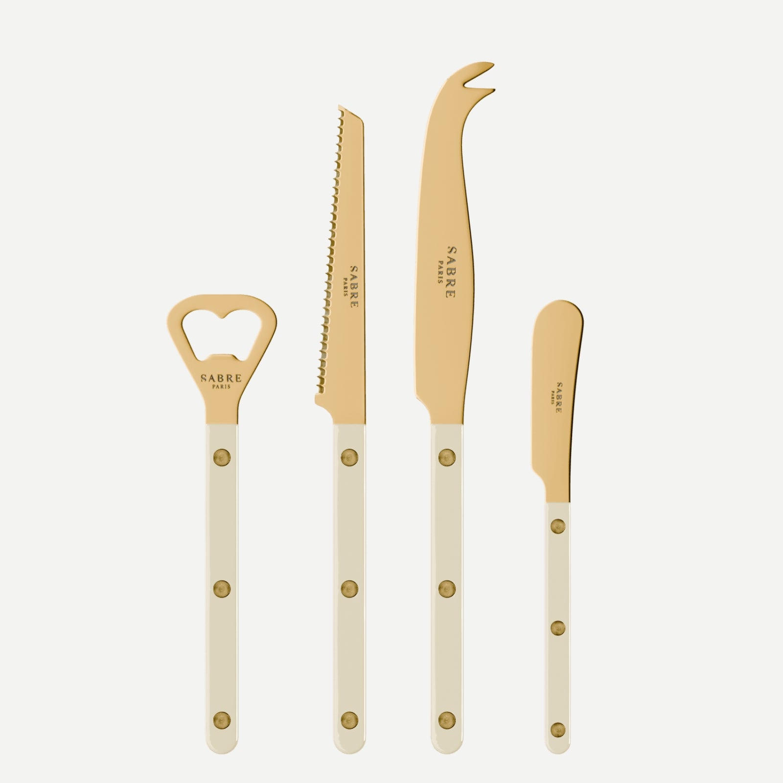 Bistrot Gold Solid, Ivory - Bistrot aperitif set